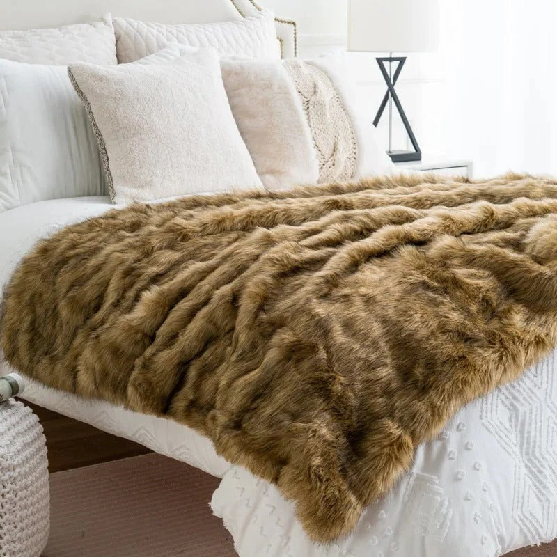 Faux Fur Blanket and Chic Plush Throw