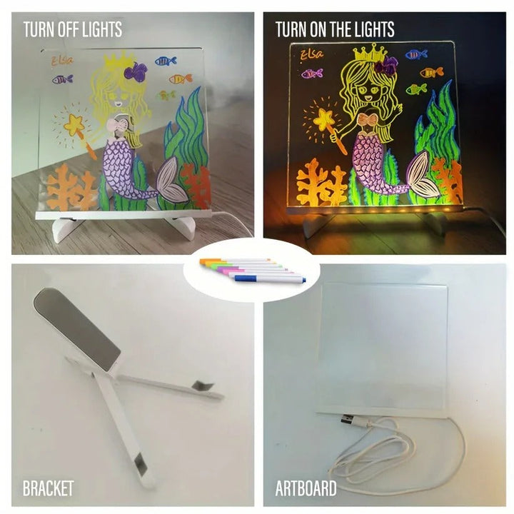 Glow Writing Surface and LED Message Board