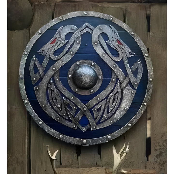Round Wooden Decorative Shield with Multiple Design Options