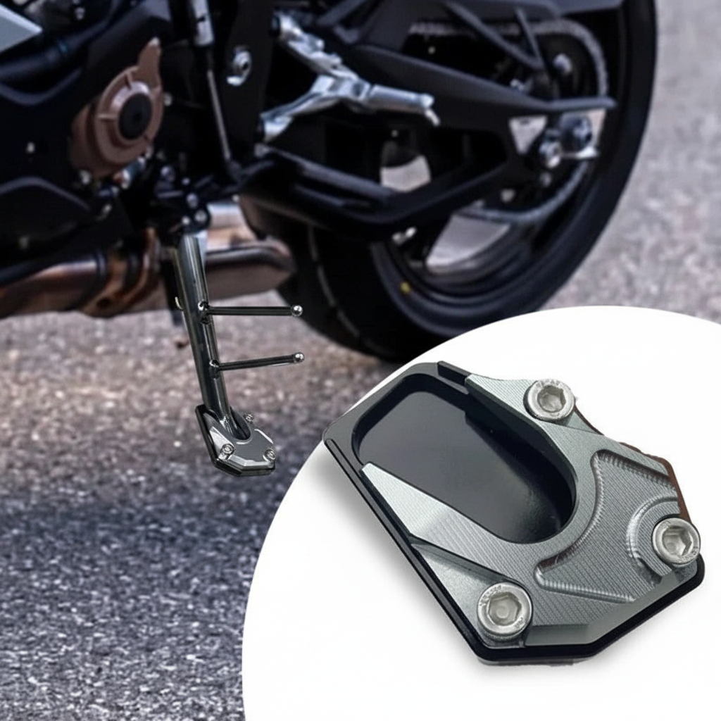 Motorcycle Side Kickstand Extension Pad for Stable Foot Support