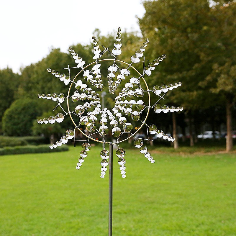 Decorative Metal Windmill with Spinning Garden Design