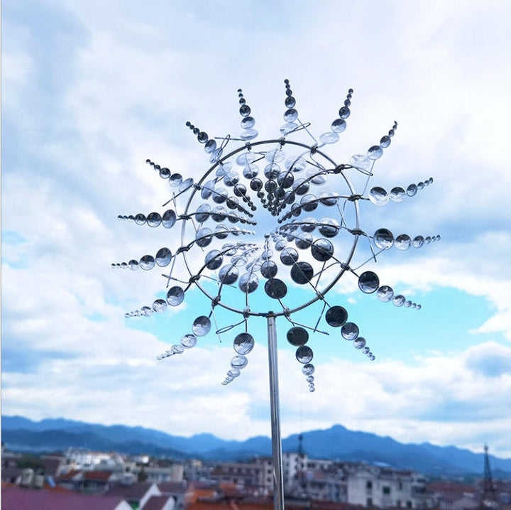 Decorative Metal Windmill with Spinning Garden Design