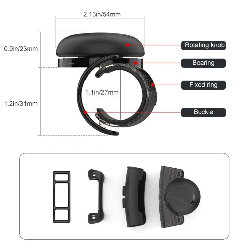 Car Steering Aid Knob with Full Rotation Control