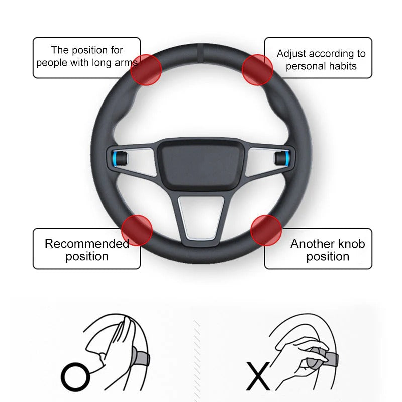 Car Steering Aid Knob with Full Rotation Control