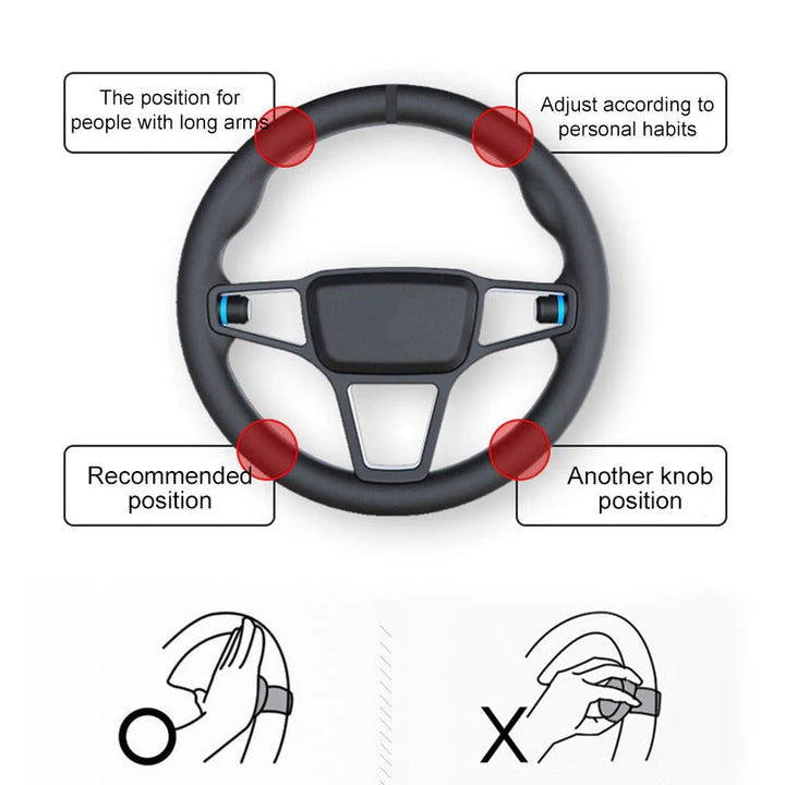 Car Steering Aid Knob with Full Rotation Control