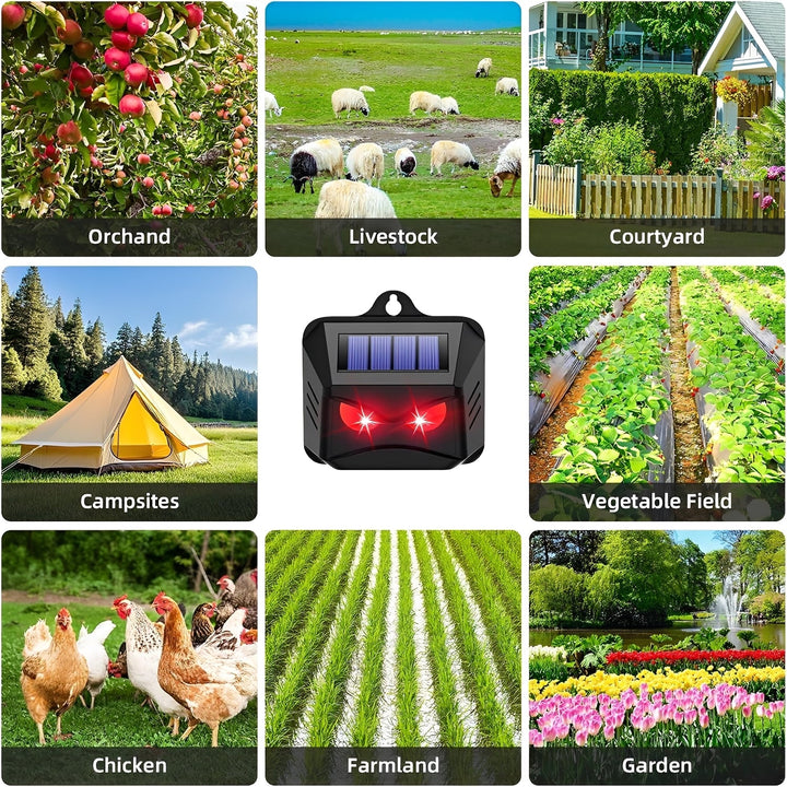 Dual Pack Ultrasonic Pest Deterrent with Solar Charging
