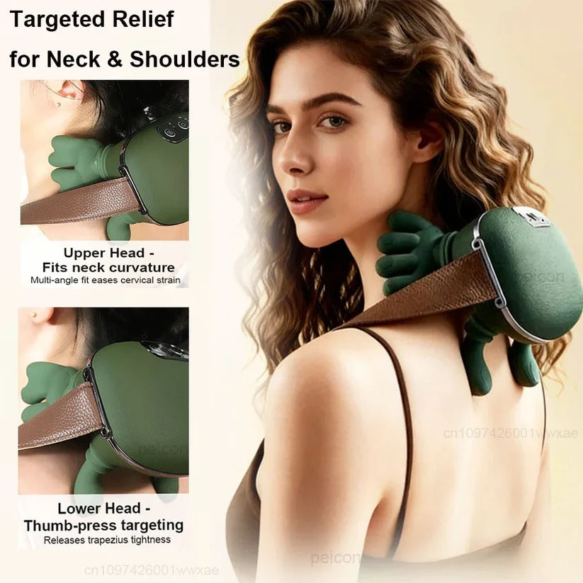 Deep Tissue 4D Shiatsu Massager with Adjustable Heat for Neck and Back