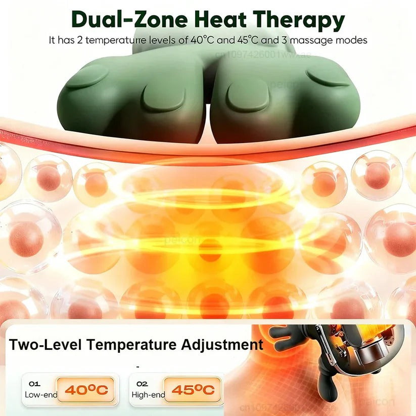 Deep Tissue 4D Shiatsu Massager with Adjustable Heat for Neck and Back