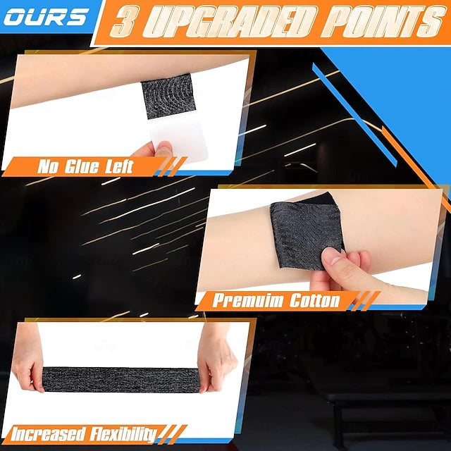 Pre Cut Sports Kinesiology Tape with Waterproof Adhesive for Training and Exercise