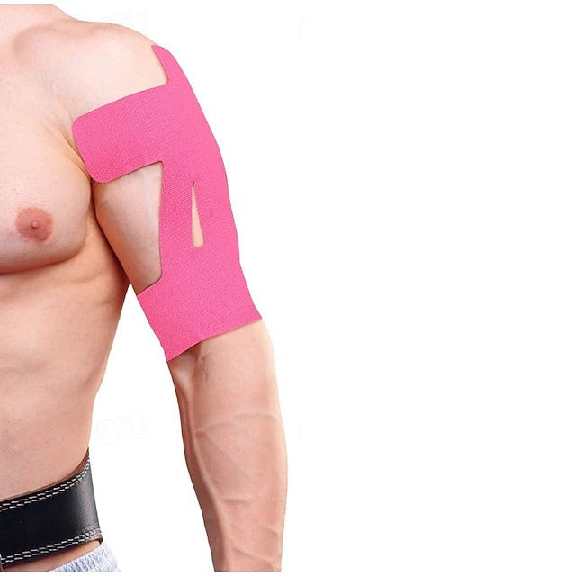 Pre Cut Sports Kinesiology Tape with Waterproof Adhesive for Training and Exercise