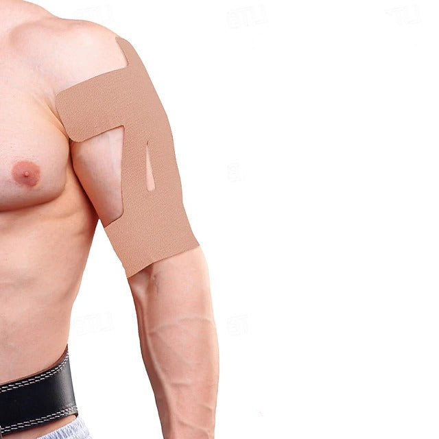 Pre Cut Sports Kinesiology Tape with Waterproof Adhesive for Training and Exercise