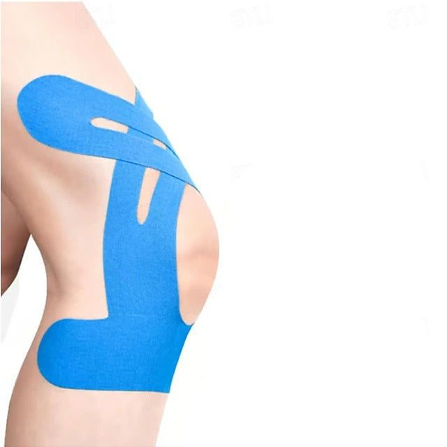 Pre Cut Sports Kinesiology Tape with Waterproof Adhesive for Training and Exercise