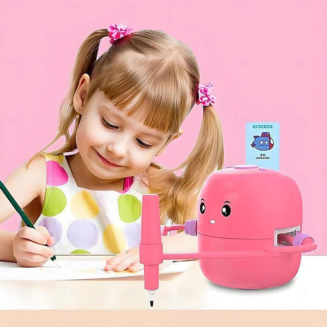 Automatic Sketch Drawing Machine for Kids with 100 Pattern Cards and Dual Pens