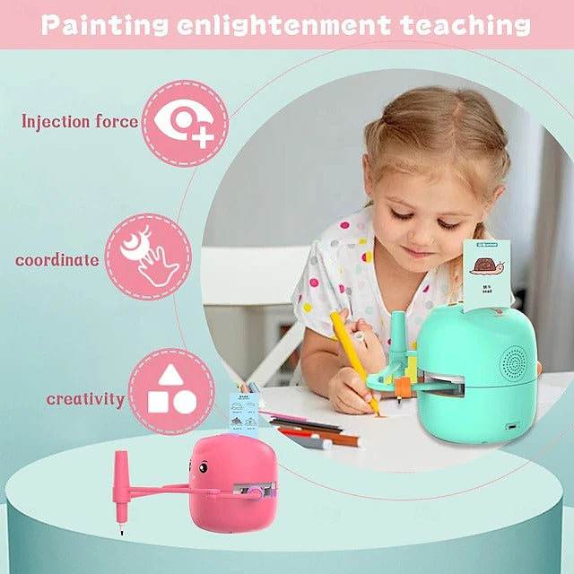 Automatic Sketch Drawing Machine for Kids with 100 Pattern Cards and Dual Pens