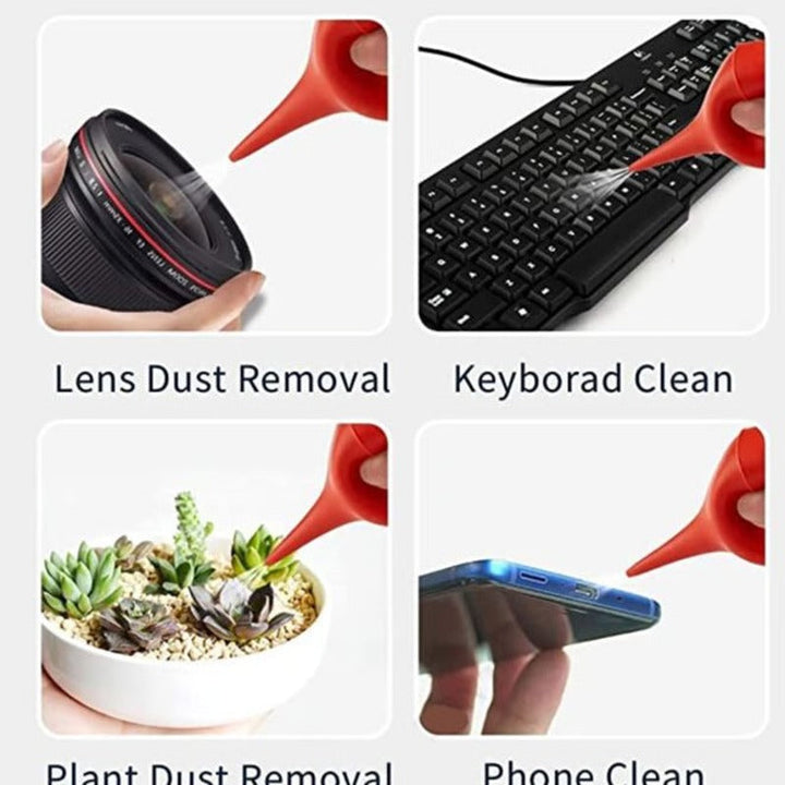 Multi-Purpose Cleaning Kit with Air Blower and Bulb Pump for Electronics, Lenses and Personal Care