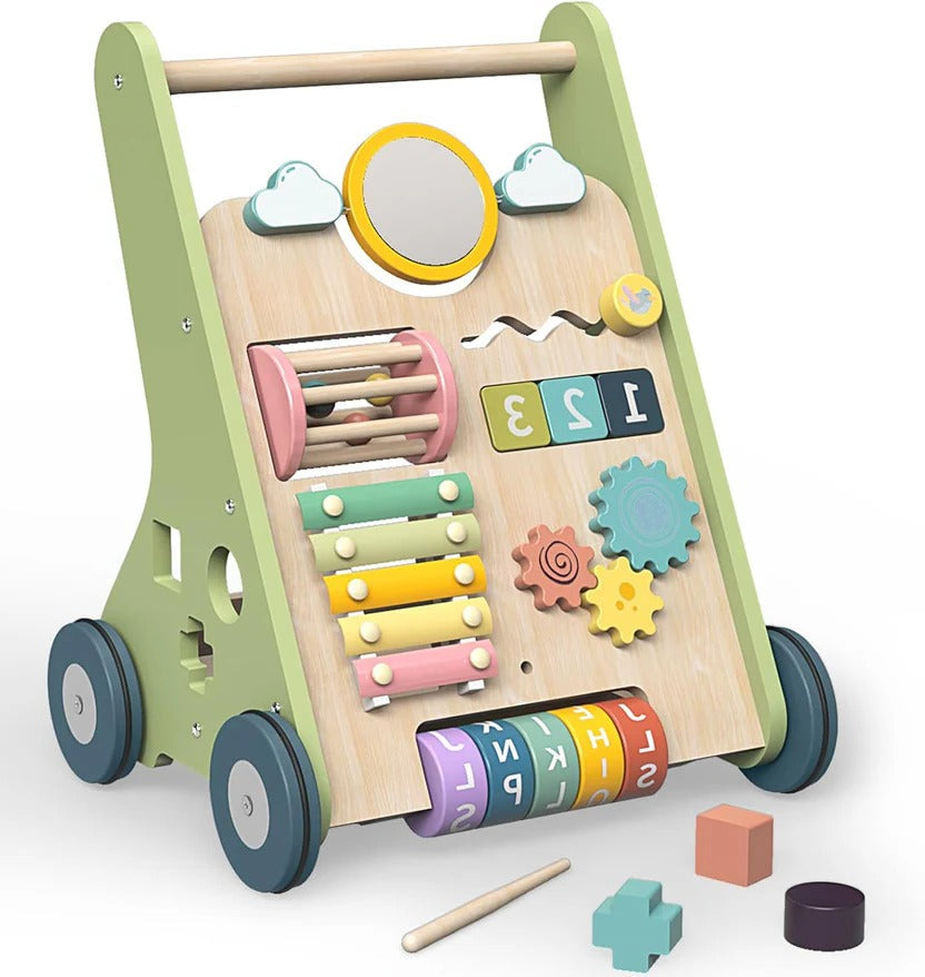 Toddler Skill Center and Wooden Activity Walker