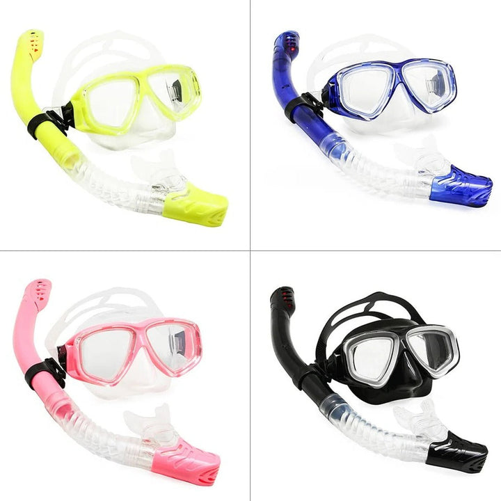 Full Face Scuba Mask with Tempered Glass Lens and Adjustable Fit