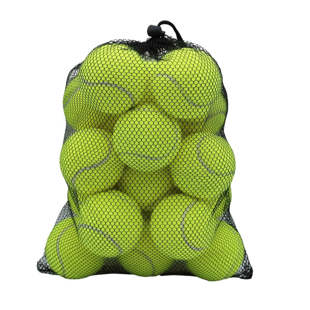 Standard Size Practice Tennis Balls, Set of 20 with Mesh Storage Bag