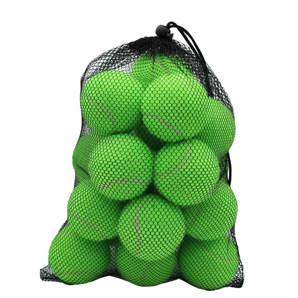 Standard Size Practice Tennis Balls, Set of 20 with Mesh Storage Bag