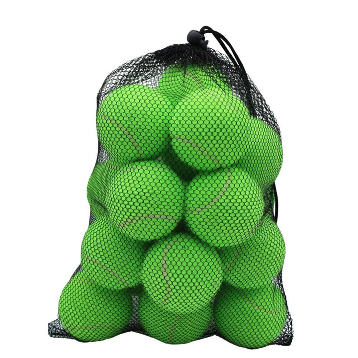 Standard Size Practice Tennis Balls, Set of 20 with Mesh Storage Bag
