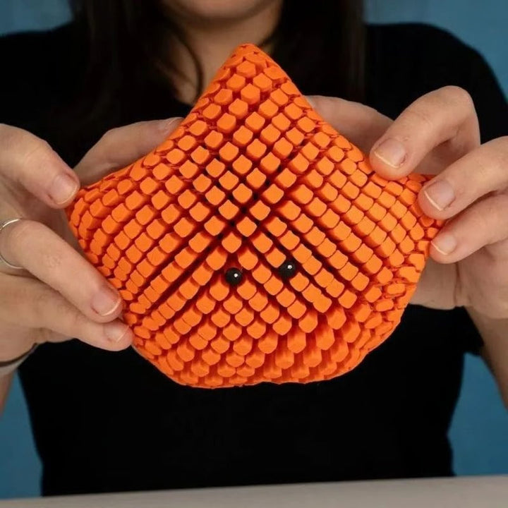 3D Printed Jointed Sea Star Sensory Toy with Flexible Articulated Segments for Desk Fidgeting
