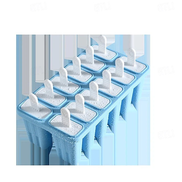 BPA Free Silicone Ice Pop Mold with Sticks for Homemade Popsicles and Frozen Treats