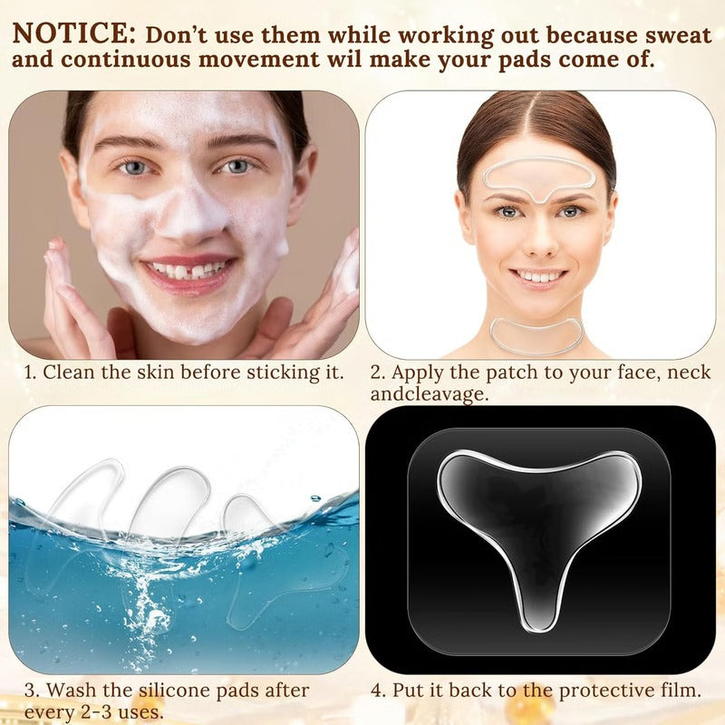 Reusable Silicone Chest Smoothing Patches for Wrinkle Reduction