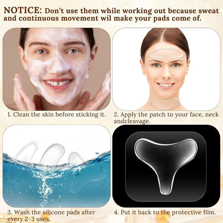 Reusable Silicone Chest Smoothing Patches for Wrinkle Reduction