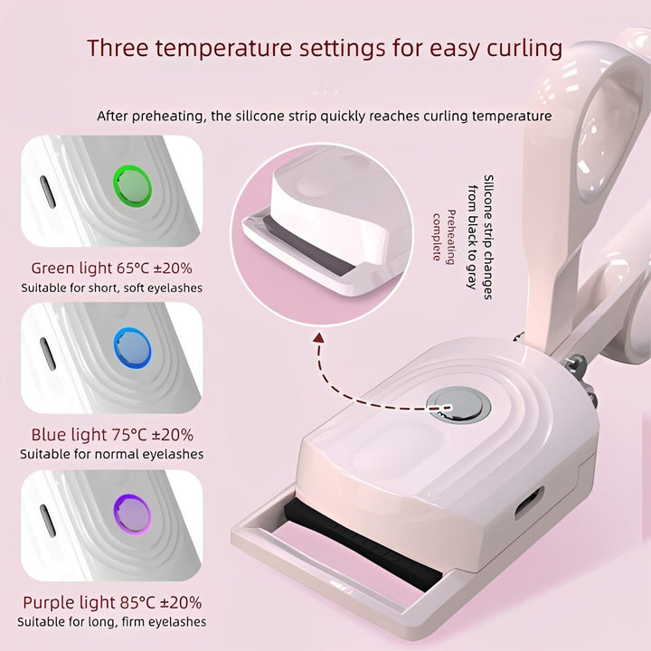 Battery Powered Heated Eyelash Wand for Extended Curl and Eye Definition
