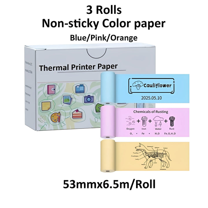 Portable Inkless Thermal Sticker Printer, Bluetooth Photo and Memo Printer