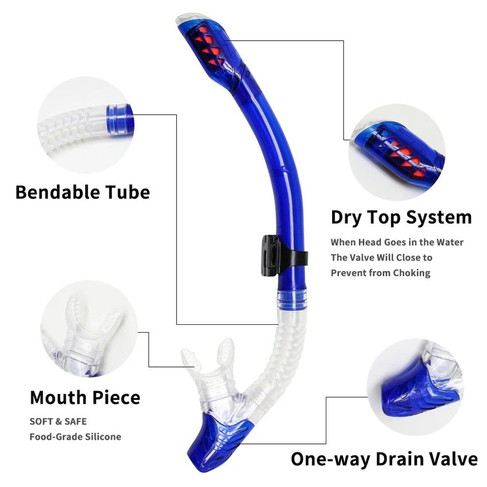 Full Face Scuba Mask with Tempered Glass Lens and Adjustable Fit