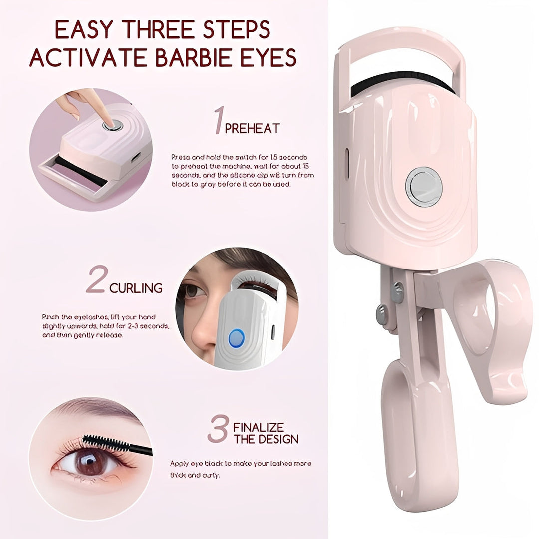 Battery Powered Heated Eyelash Wand for Extended Curl and Eye Definition