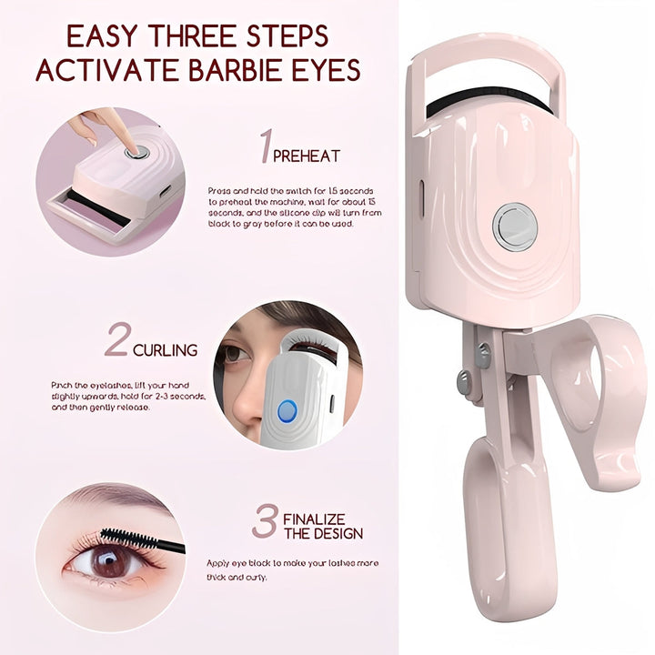 Battery Powered Heated Eyelash Wand for Extended Curl and Eye Definition
