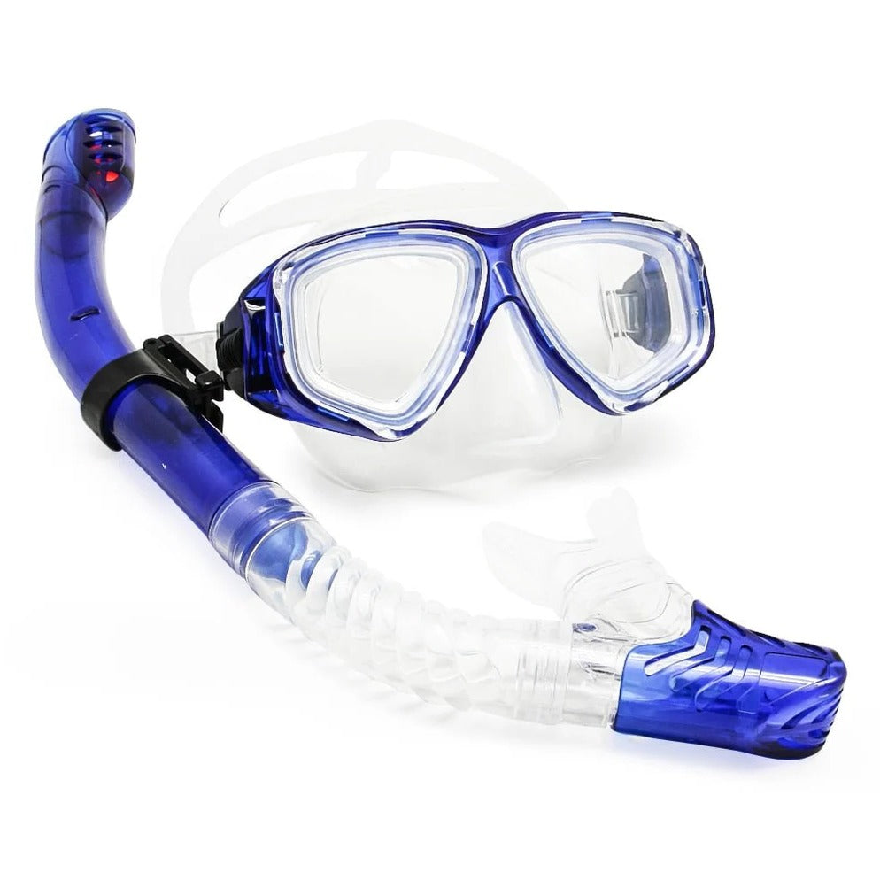 Full Face Scuba Mask with Tempered Glass Lens and Adjustable Fit