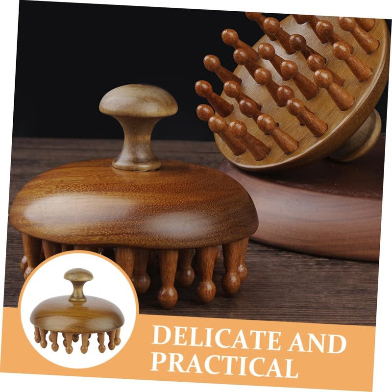 Aromatic Wood Detangling Comb with Scalp Stimulation and Body Massage Use