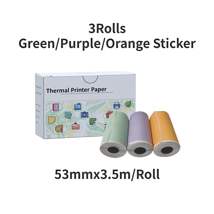 Portable Inkless Thermal Sticker Printer, Bluetooth Photo and Memo Printer