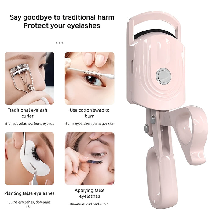 Battery Powered Heated Eyelash Wand for Extended Curl and Eye Definition