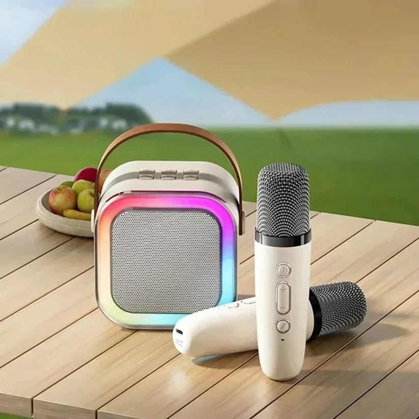 Portable Bluetooth Karaoke Speaker with Built-In Microphone
