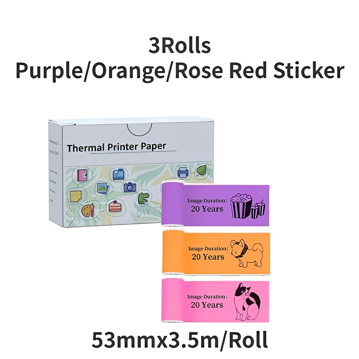 Portable Inkless Thermal Sticker Printer, Bluetooth Photo and Memo Printer