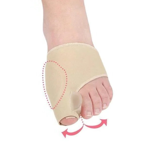 Fabric Forefoot Wrap with Big Toe Silicone Gel Sleeve