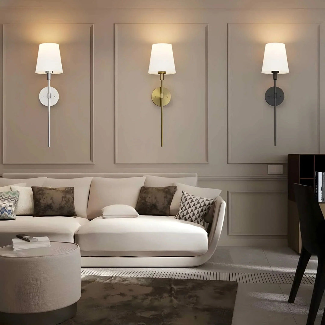 Wireless Wall Mounted Light Fixtures, Set of 2 with Battery Operation