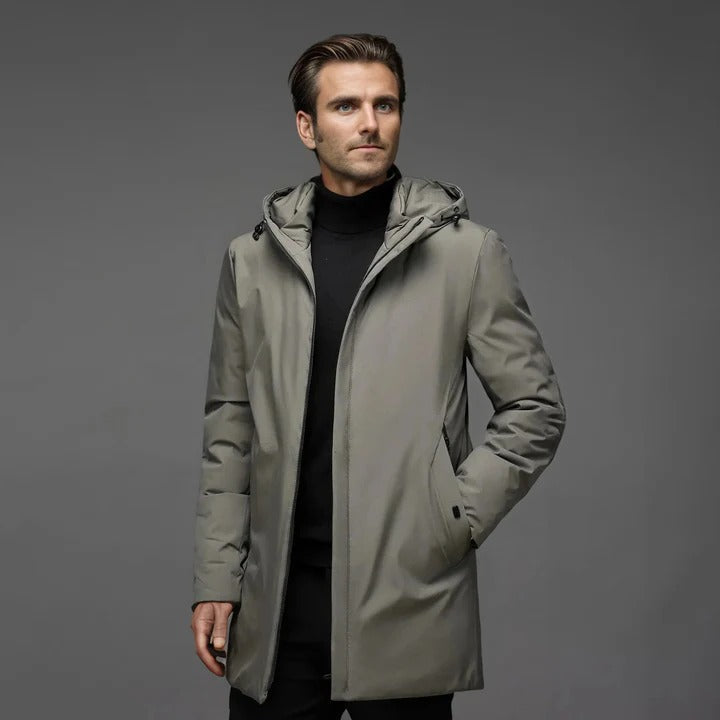 Heavyweight Waterproof Winter Parka for Men with Insulated Fleece Lining