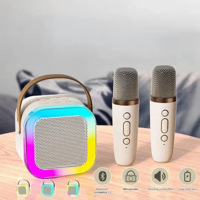 Portable Bluetooth Karaoke Speaker with Built-In Microphone