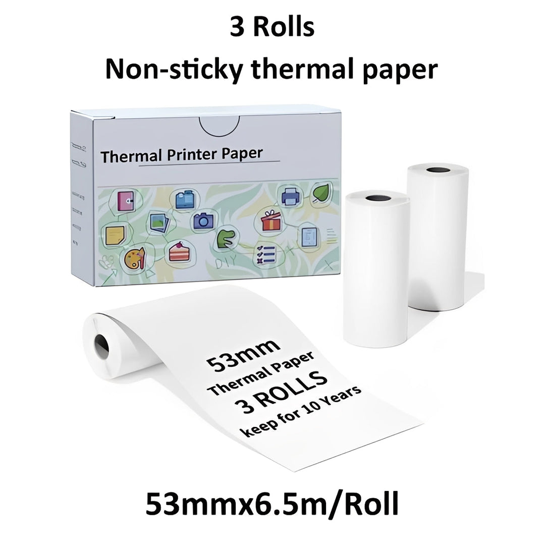 Portable Inkless Thermal Sticker Printer, Bluetooth Photo and Memo Printer
