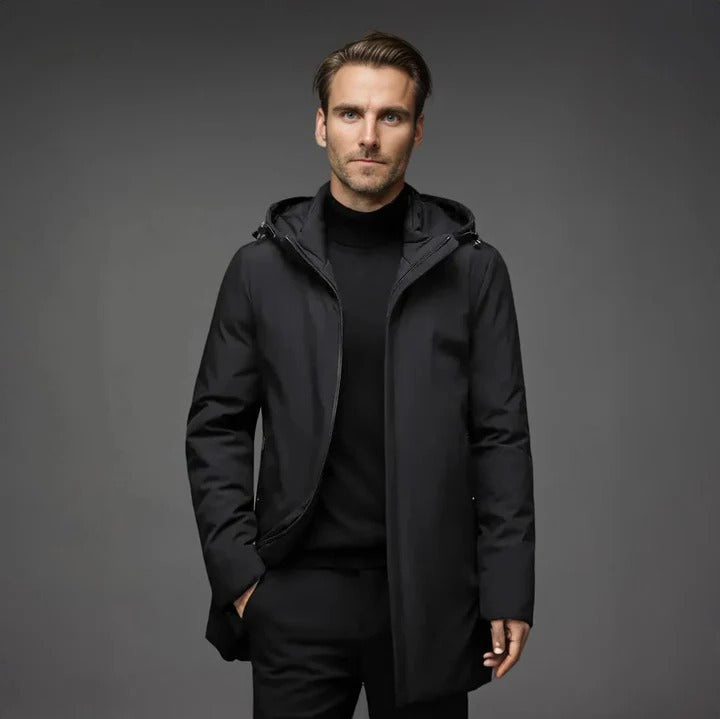Heavyweight Waterproof Winter Parka for Men with Insulated Fleece Lining