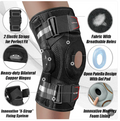 Professional Sports Knee Brace with Side Stabilizers, Open Patella and Adjustable Straps