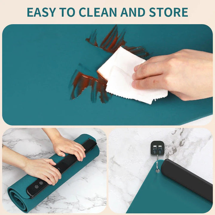 Electric Heating Mat for Food with Foldable Design and Auto Shutoff