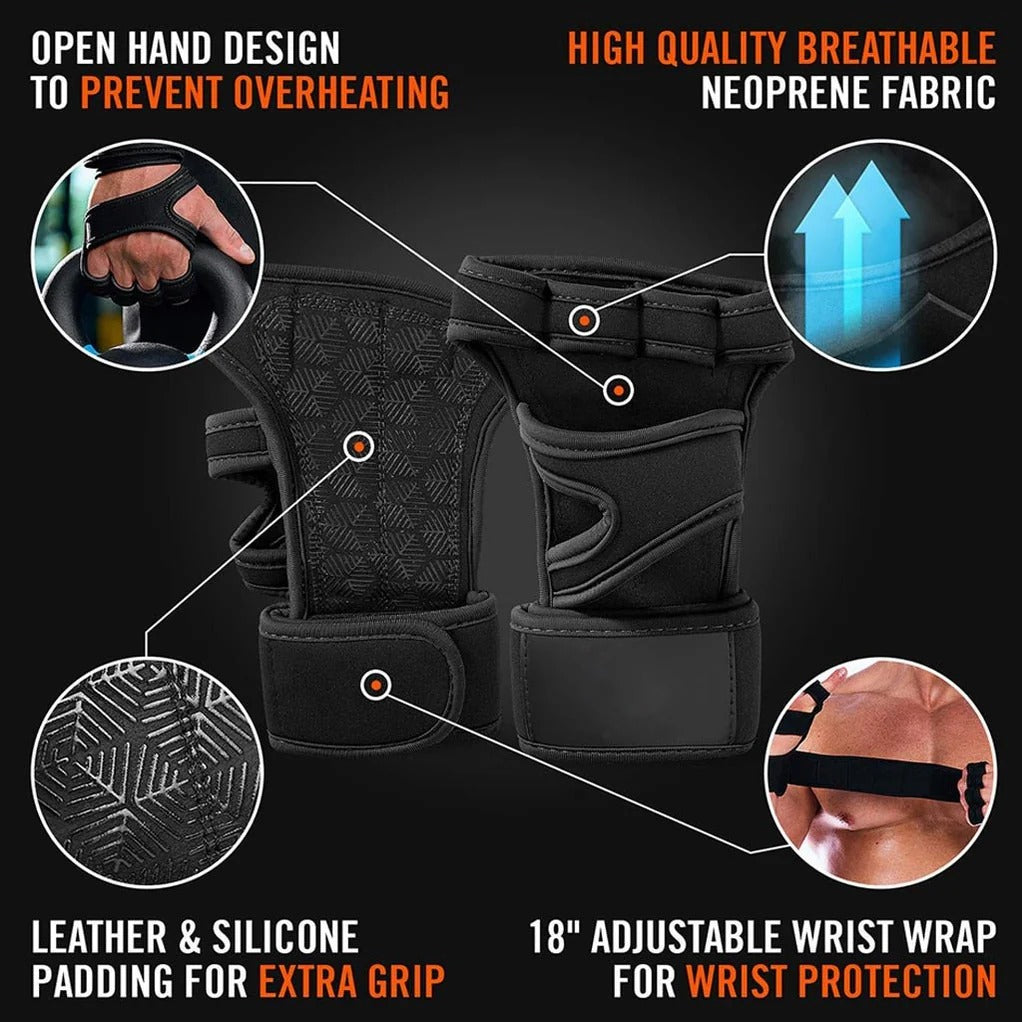 Fingerless Gloves with Open Back Design for Flexibility