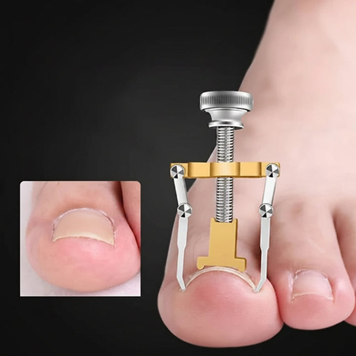 Stainless Steel Toenail Clip Tool with Hook and Tension Mechanism for Home Pedicure Care, 2 Piece