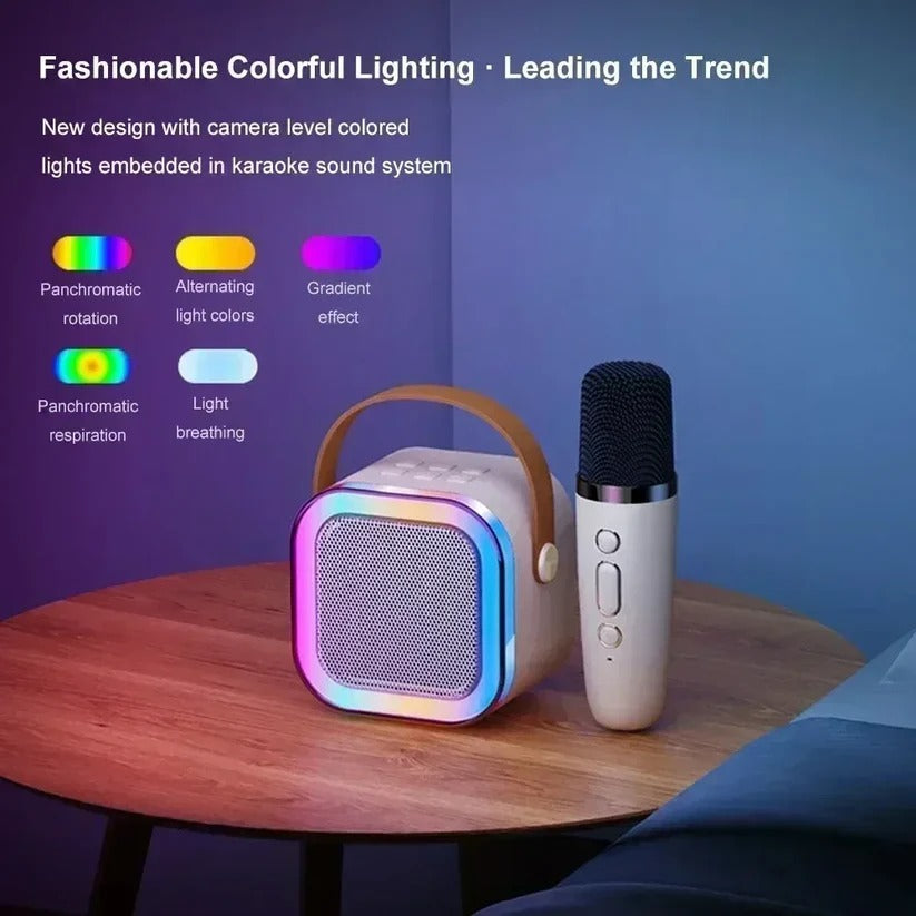 Portable Bluetooth Karaoke Speaker with Built-In Microphone
